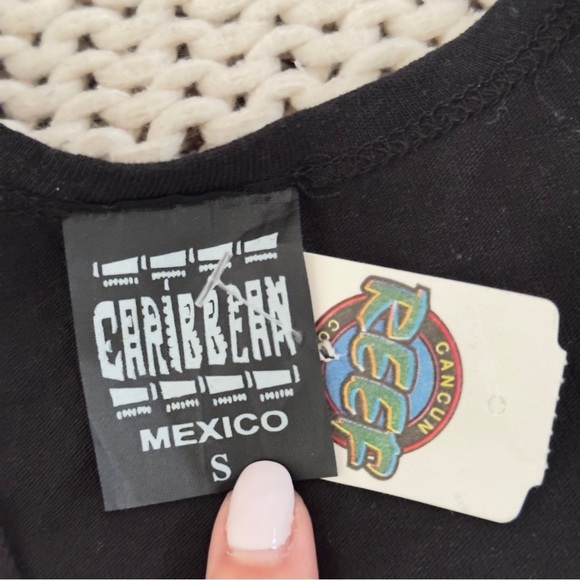 NWT Playa Del Carmen Cotton Black Solid Sleeveless Women's Tank Top Size Small - Picture 2 of 4